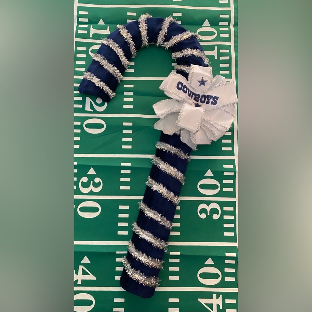Dallas Cowboys Velvet-like Christmas Candy Cane